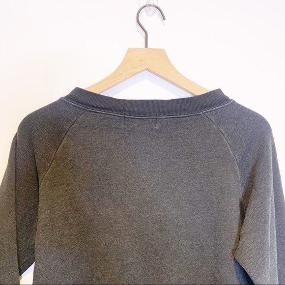 Wildfox Dark Grey Oo La La Graphic Front Long Sleeve Crewneck Sweatshirt Small - Picture 7 of 11